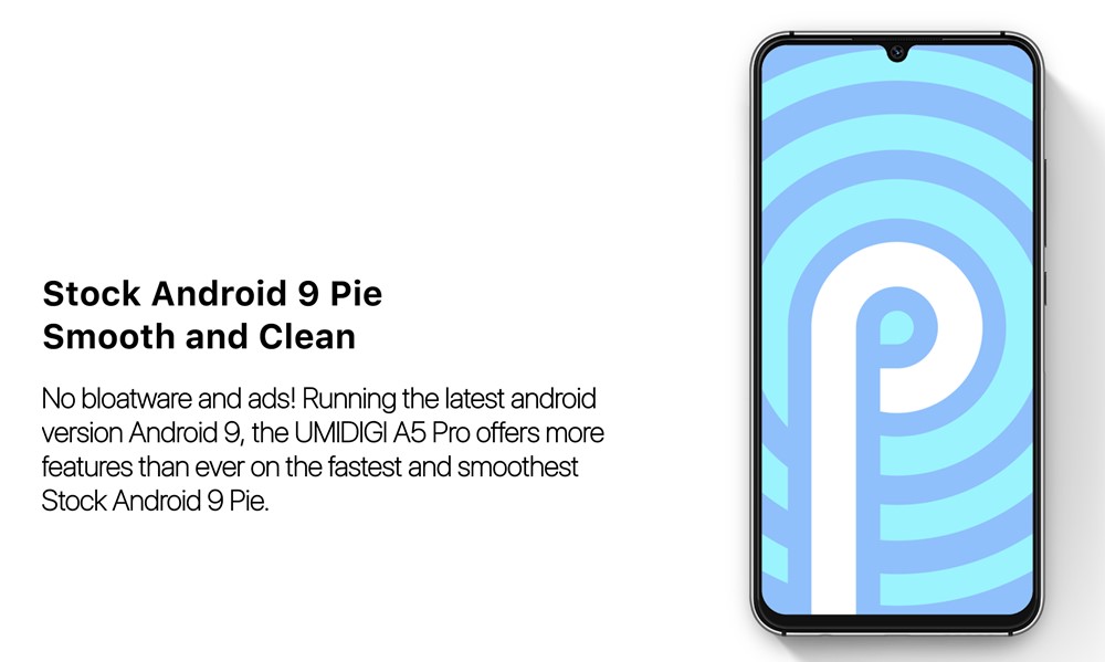 UMIDIGI A5 ProはAndroid 9を採用