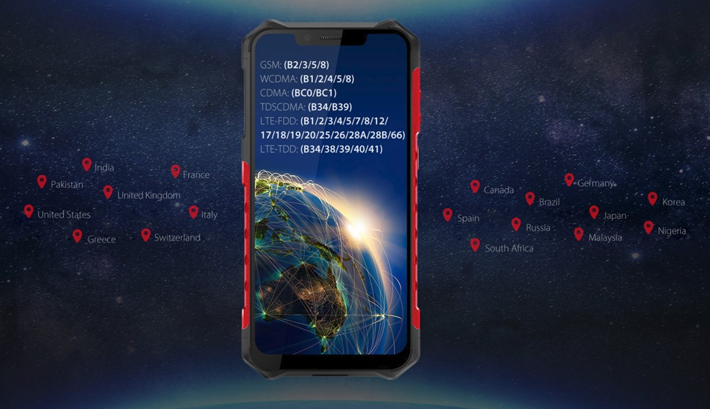 Ulefone Armor 6Eは日本のバンドに体躯さん対応しています。