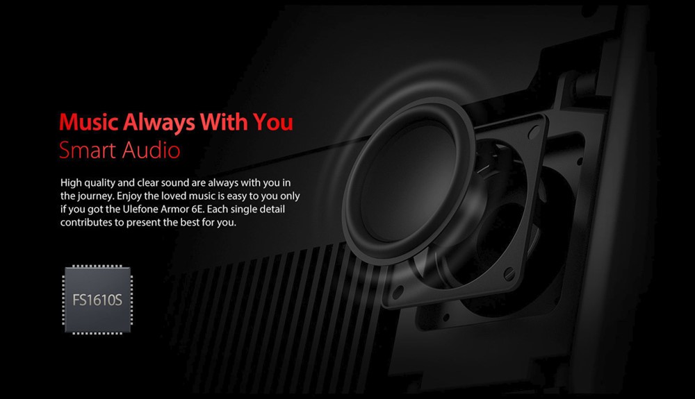 Ulefone Armor 6Eは専用のサウンドチップを搭載。