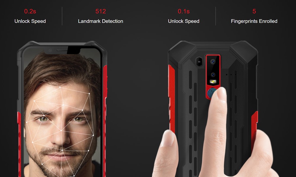 Ulefone Armor 6Eは指紋認証以外に顔認証にも対応しています。