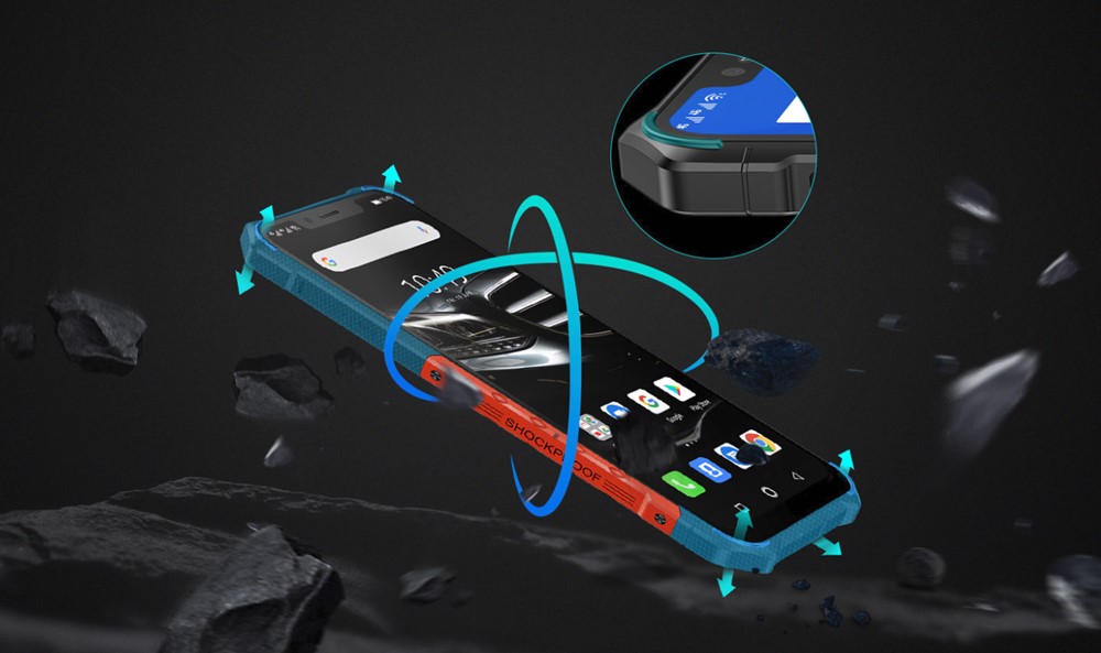 Ulefone Armor 6Eはあらゆる角度から落としてもショックを吸収するデザインを採用