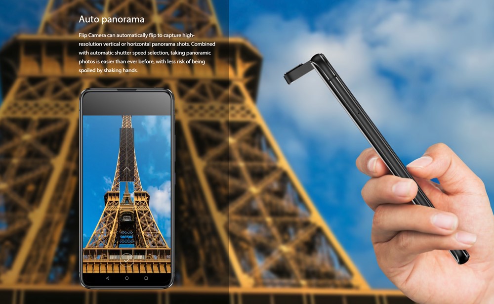 ZenFone 6はパノラマ撮影も激変。自動でカメラが可動してパノラマ撮影をアシストしてくれます。