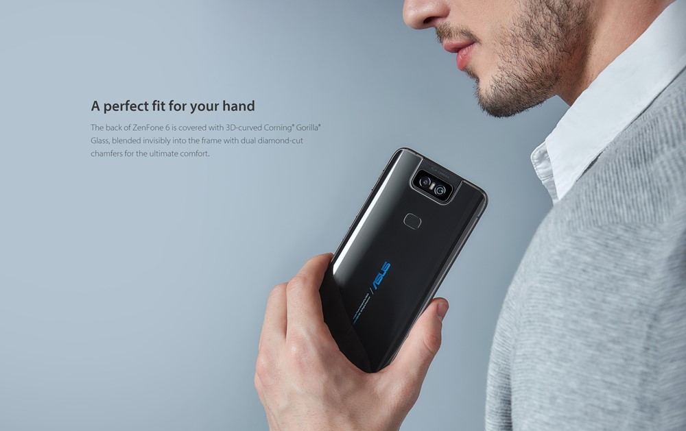 ZenFone 6は美しい背面カーブガラスを採用