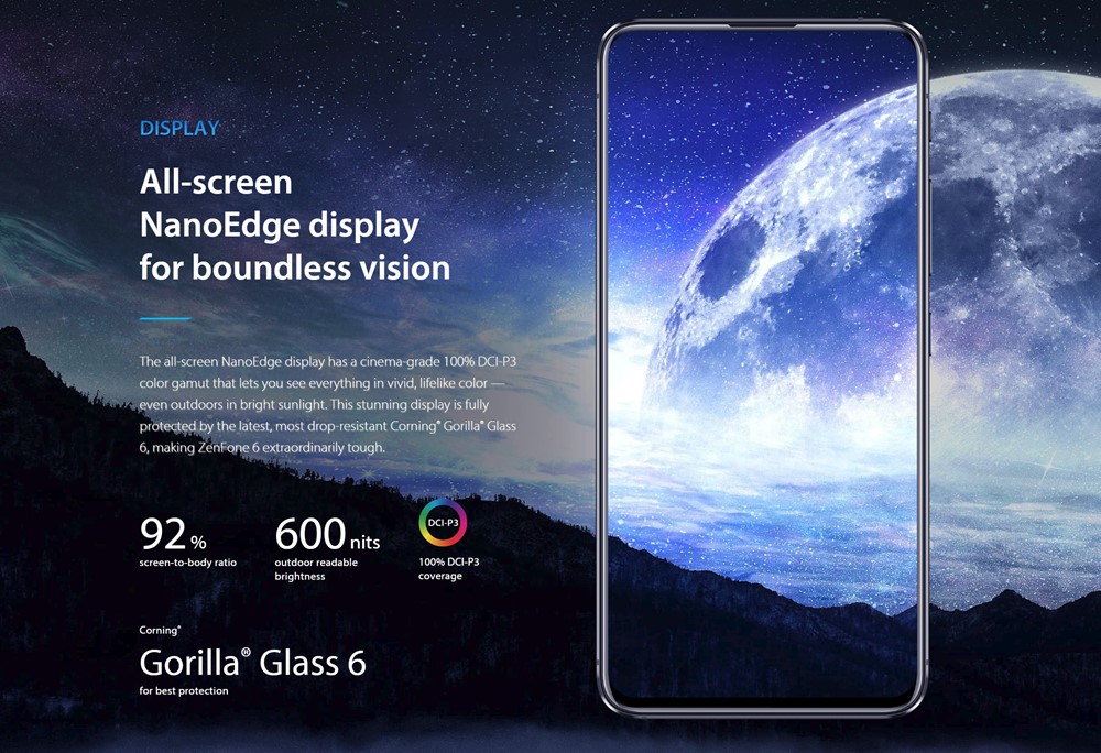 ZenFone 6は真の大型ディスプレイを搭載
