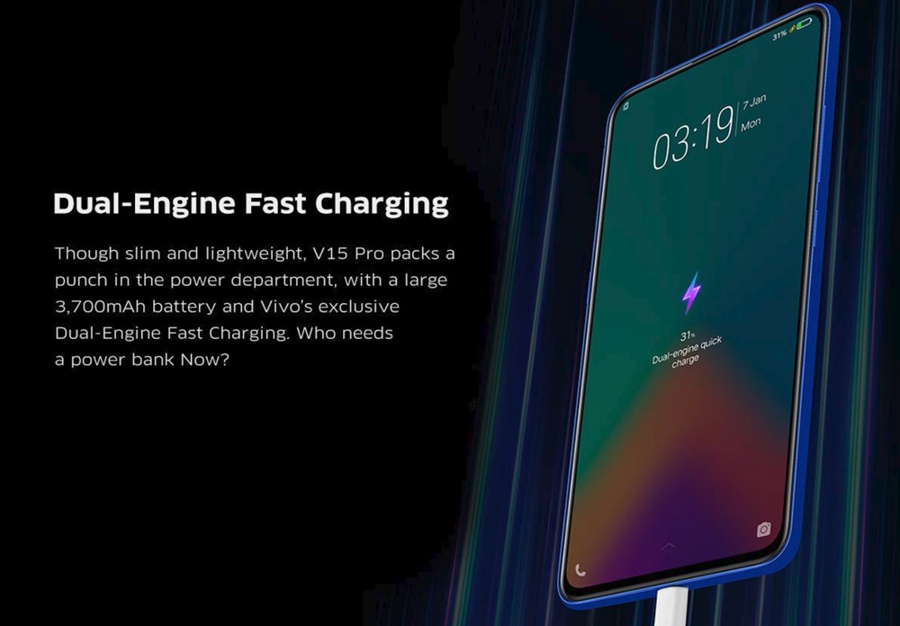 vivo V15 Proはバッテリー容量3700mAh