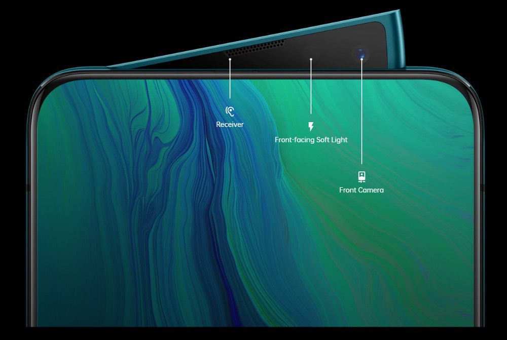OPPO Reno 10x zoomのカメラはポップアップ式