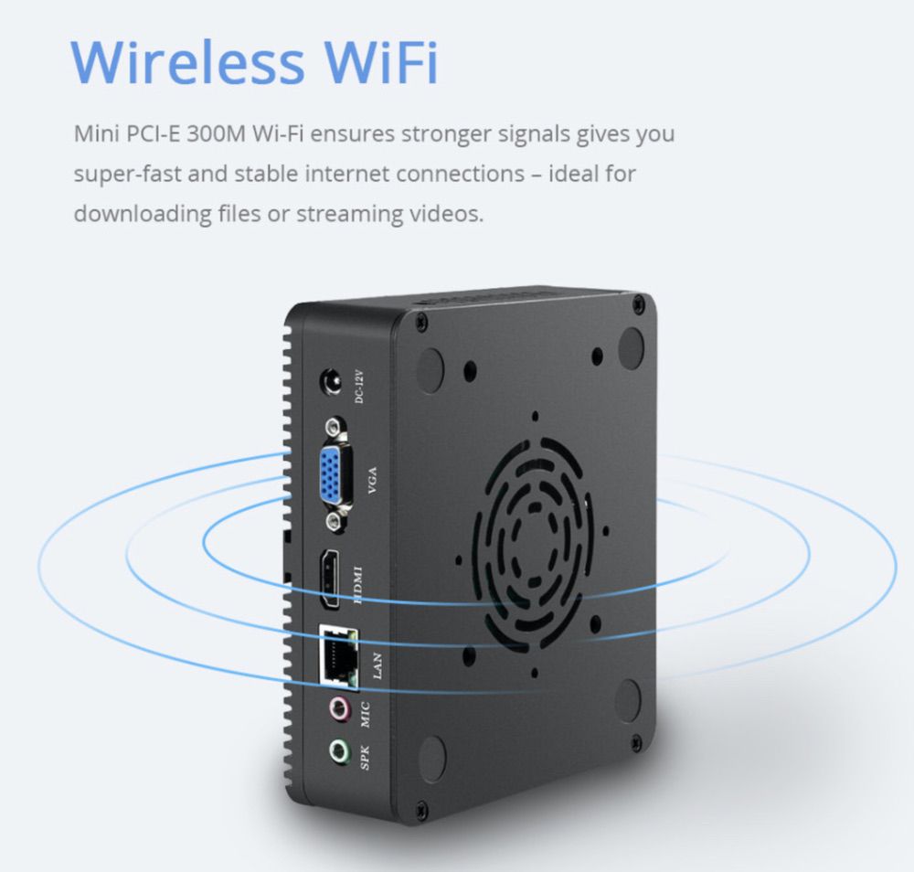 XCY X30 Mini PCはWi-Fi搭載で設置場所に困らない