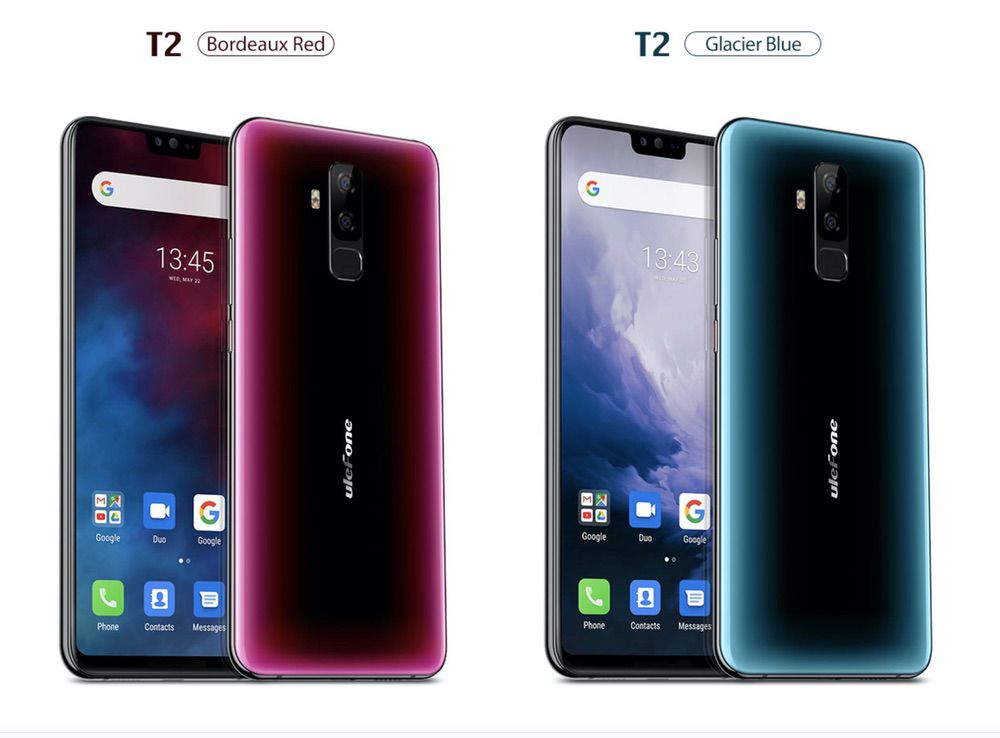Ulefone T2はレッド系とブルー系の２色から選択可能です！