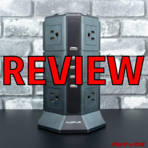 AUOPLUSの「タワー式」電源タップのレビュー。USBポートも付いて便利！