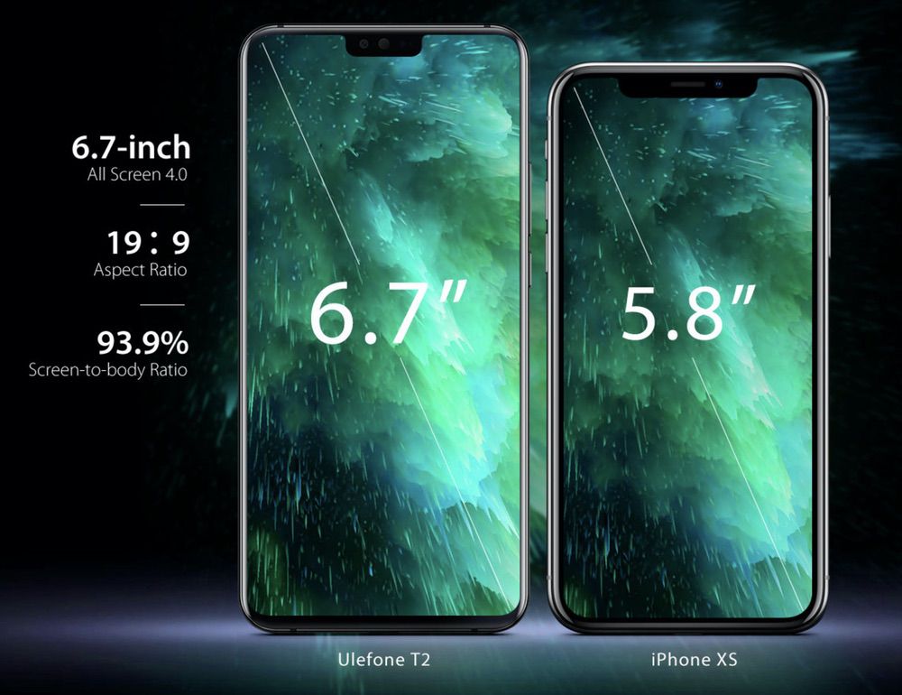 Ulefone T2はタブレットに迫る勢いの超巨大ディスプレイを搭載したスマートフォン！