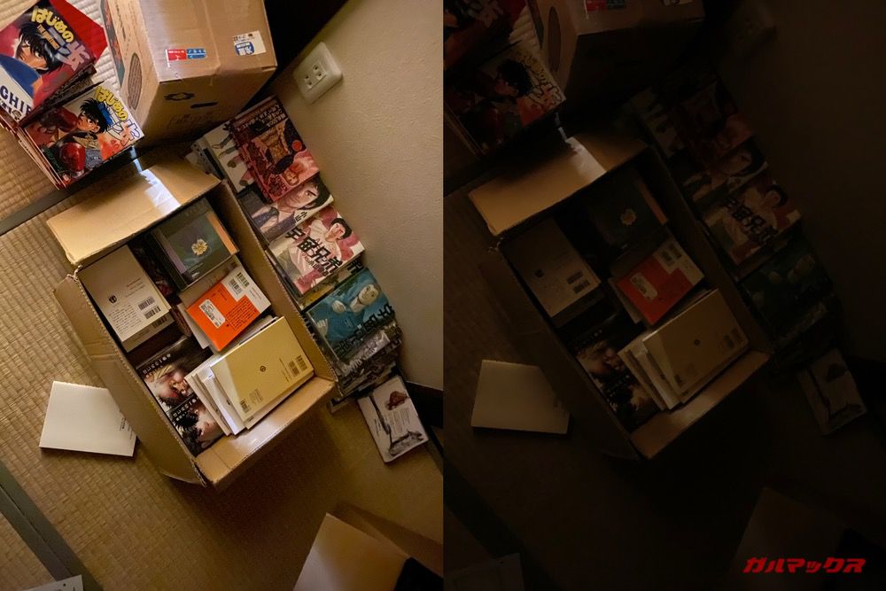 iPhone 11とiPhone XSでの暗所撮影能力の比較