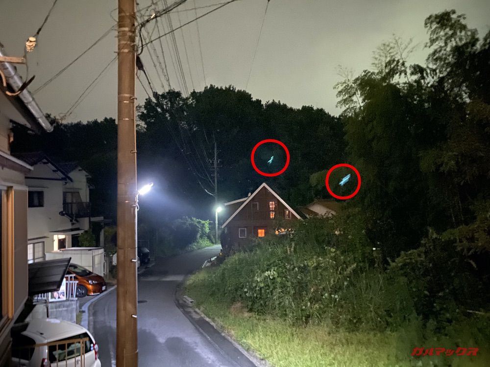 iPhone 11のナイトモードは凄いけど光源のレンズ反射も大きく目立つようになる。