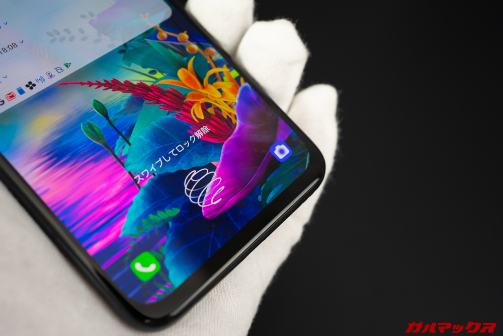 LG G8X ThinQは画面内蔵指紋センサーを搭載している