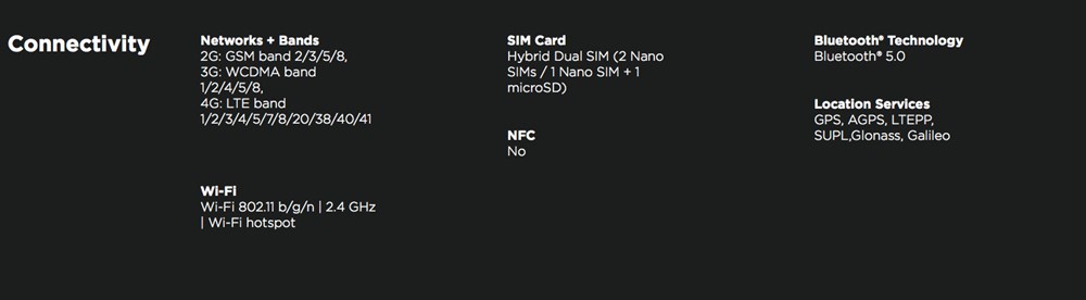 Moto G8 通信バンド