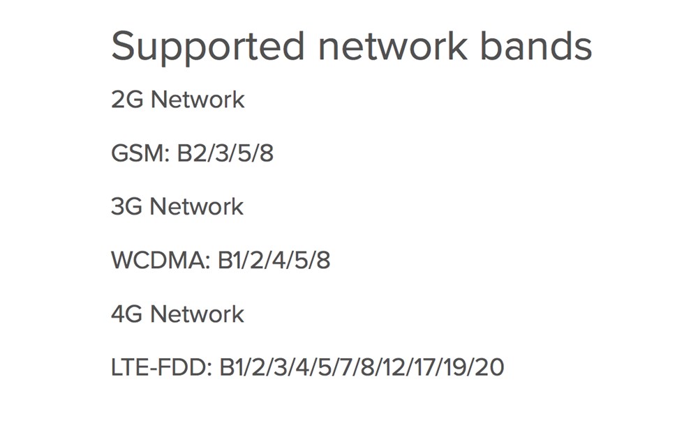 Ulefone Armor X7 対応バンド