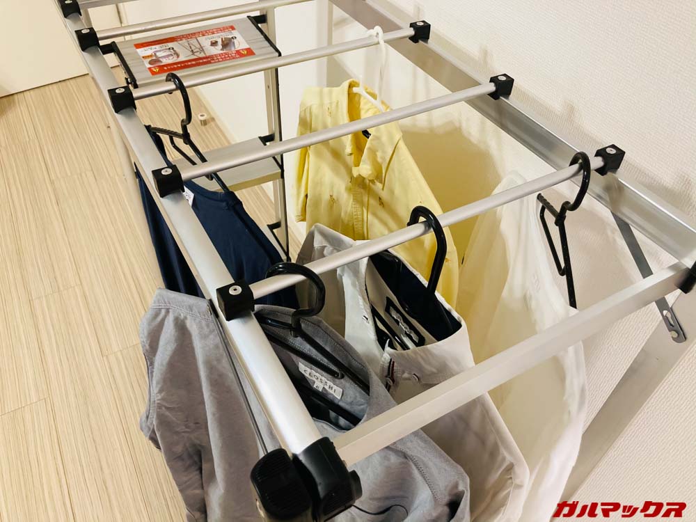 多機能折りたたみはしご踏み台乾燥ラック付