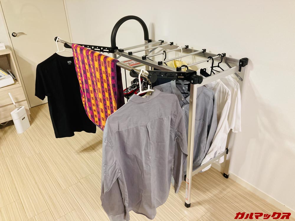 多機能折りたたみはしご踏み台乾燥ラック付