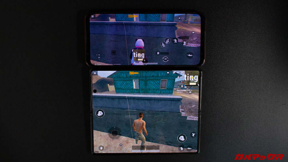 RedMagic 5SとGalaxy Z Fold2の比較