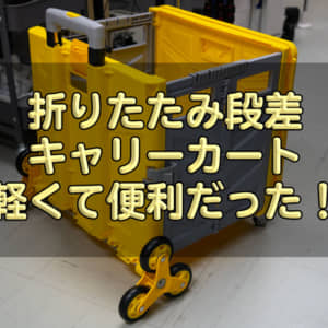 「折りたたみ段差キャリーカート」レビュー！安定性、走破性、軽量さが魅力！どこでも連れ回せそう