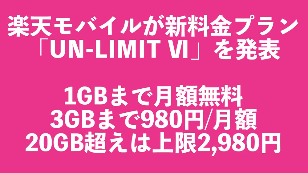 Rakuten UN-LIMIT Ⅵ