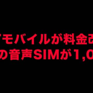 2GBの音声プランが1,000円で凄く安い！QTモバイルが値下げ！