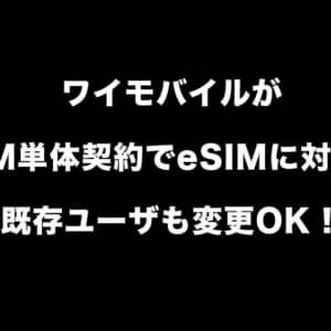 ワイモバイルがeSIM対応！iPhoneでデータだけ格安SIMって使い方も柔軟にできる！