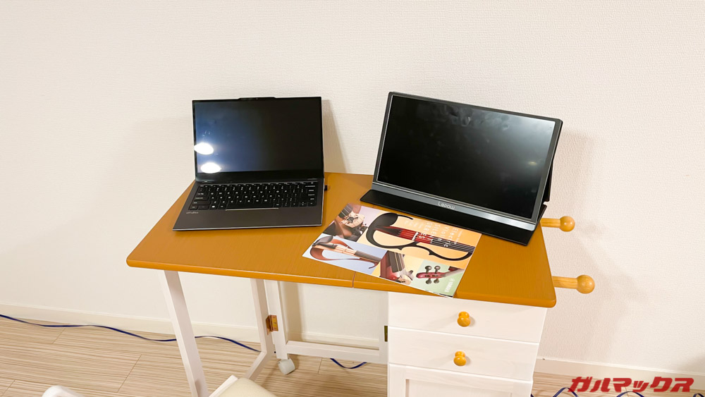 引出し付き折り畳みデスク