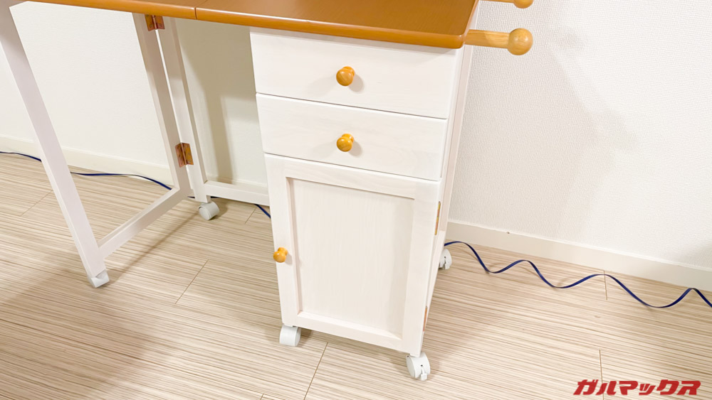 引出し付き折り畳みデスク