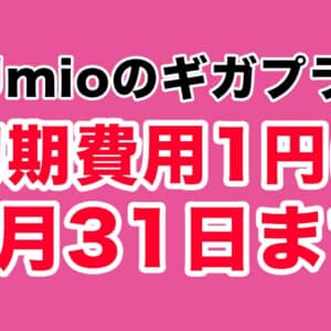 申込み忘れてない？IIJmioのギガプラン初期費用1円&スマホ大特価は5月31日まで
