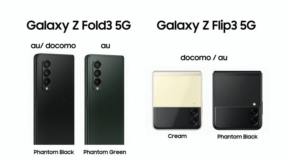 「Galaxy Z Fold3 5G」と「Galaxy Z Flip3 5G」