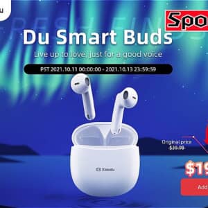 文字起こし機能付きワイヤレスイヤホン「Xiaodu DU Smart Buds」がセール開始！100台限定で20ドル！