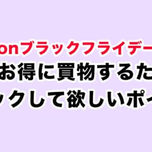 Amazonブラックフライデー2021で、よりお得に買物するためにチェックして欲しいポイント