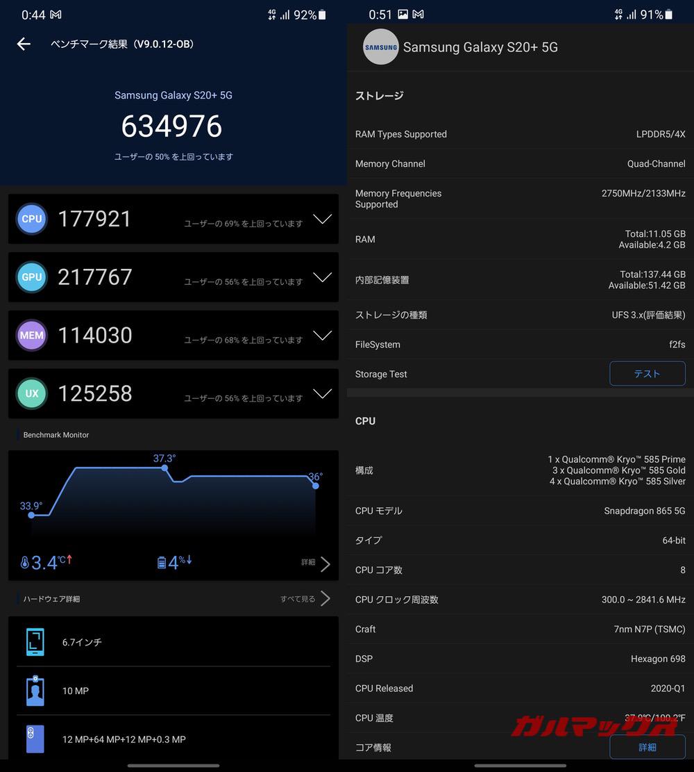 Galaxy S20+ 5G antutu-12151345