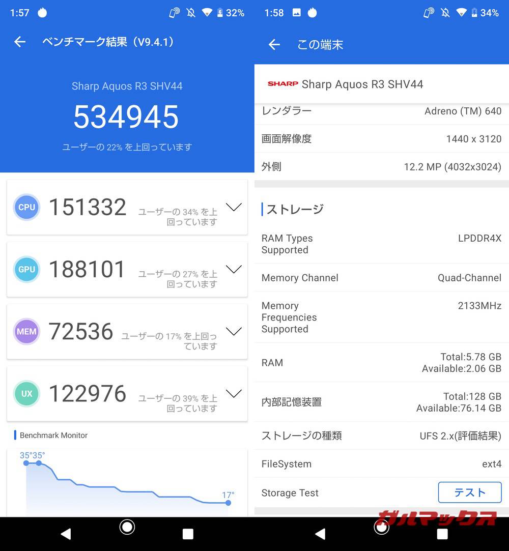 AQUOS R3 antutu-0712 1229