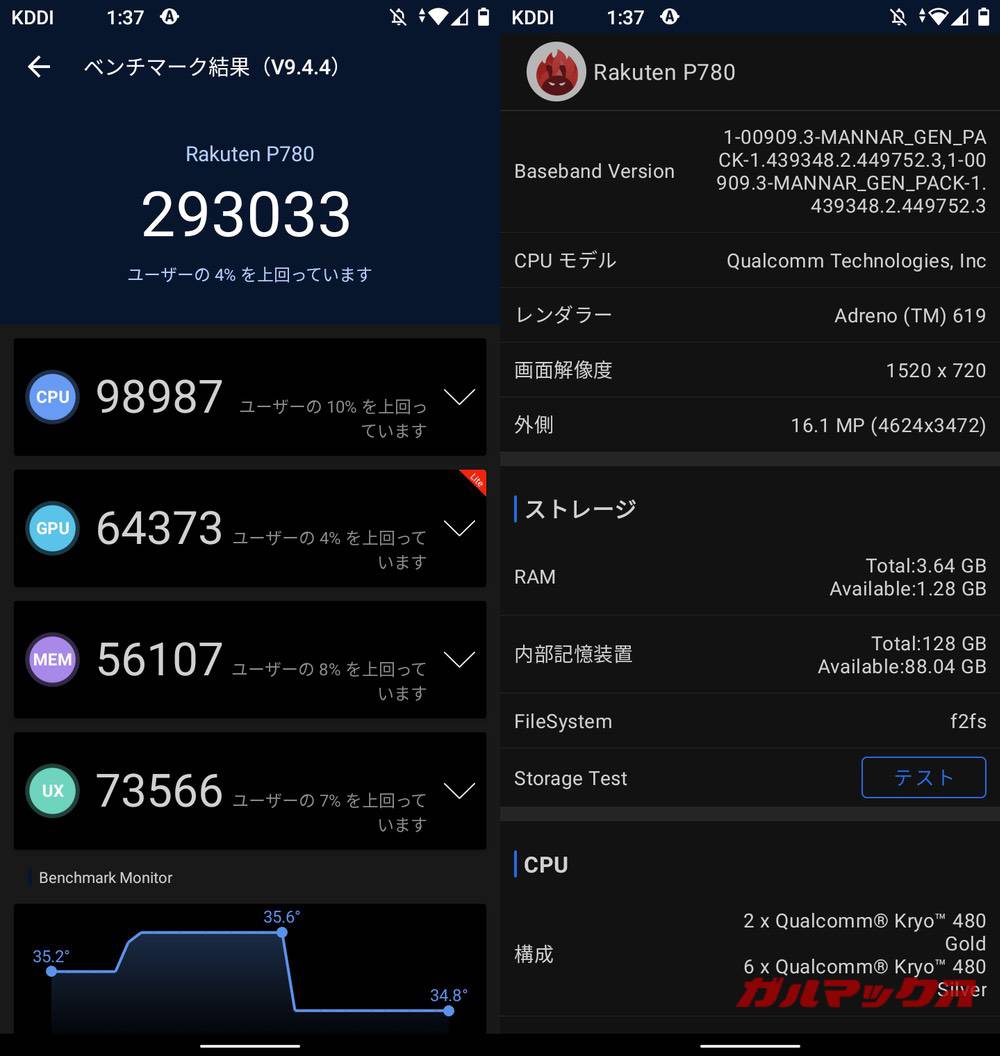 Rakuten Hand 5G antutu-09101509