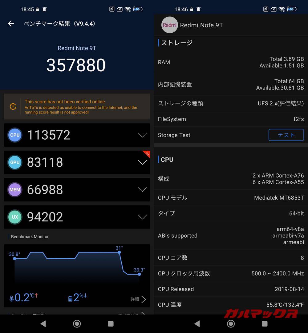 Redmi Note 9T antutu-09051351