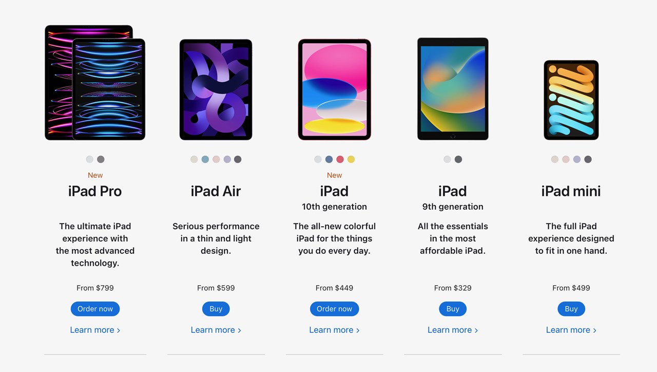 iPad(第9世代) 販売継続