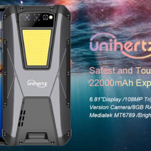 「Unihertz Tank」発表！巨大ライトと2.2万mAhバッテリー搭載のタフネススマホ！
