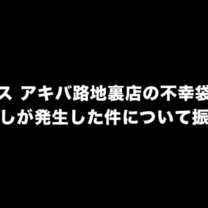 イオシス アキバ路地裏店の不幸袋販売で将棋倒しが発生した件について振り返る