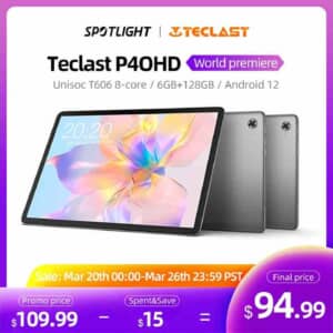 SIM、GPS対応のTeclast P40HDがAliExpressで91.99ドル（約1.2万円）！セールは3月26日まで