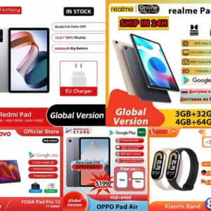 Redmi・realme・Lenovo・OPPOのタブレット4機種がAliExpressでセール中！5月5日まで！