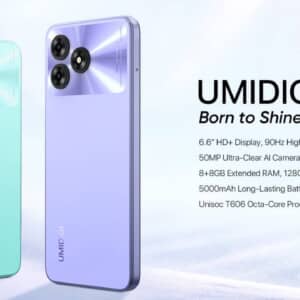 UMIDIGI G5のスペック・対応バンドまとめ！UNISOC T606搭載ミドルスマホ。カラーは5色