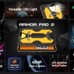 Ulefone Armor Pad 2のスペックまとめ！Helio G99、特大バッテリー、大型LEDライト搭載タフネスタブレット！