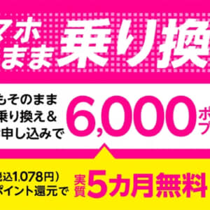 楽天モバイル、MNP+初めての申し込みで6,000PTプレゼントキャンペーン開始