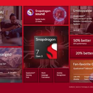 「Snapdragon 7 Gen 3」発表。7 Gen 1の後継チップセットで最大クロックは7+ Gen 2より低い2.63GHz