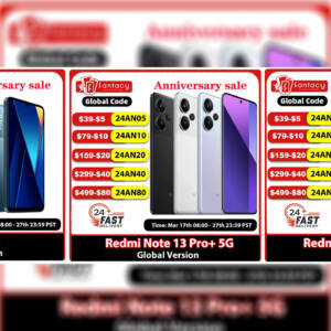 アリエク春セールでRedmi Note 13 Pro/Pro+とPOCO C65の割引開始！27日まで！