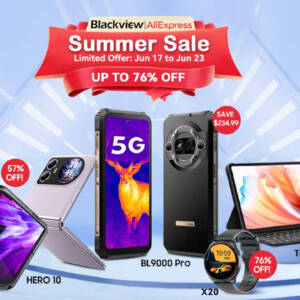 Blackviewの最新折りたたみスマホ「HERO 10」もセール！タブレットやスマートウォッチも安い！
