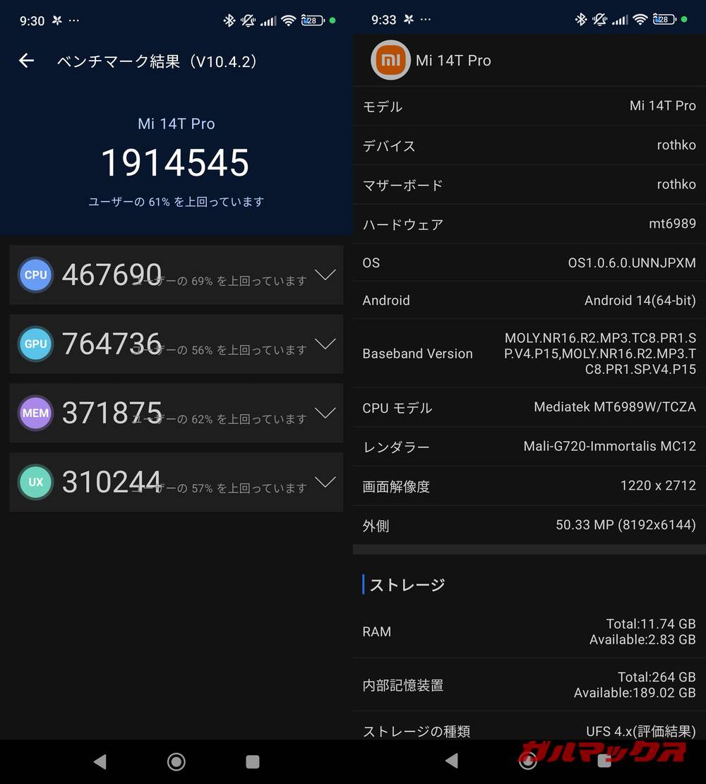Xiaomi 14T Pro antutu-12261412
