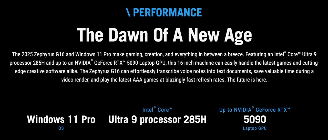 ROG Zephyrus G16(2025)GU605