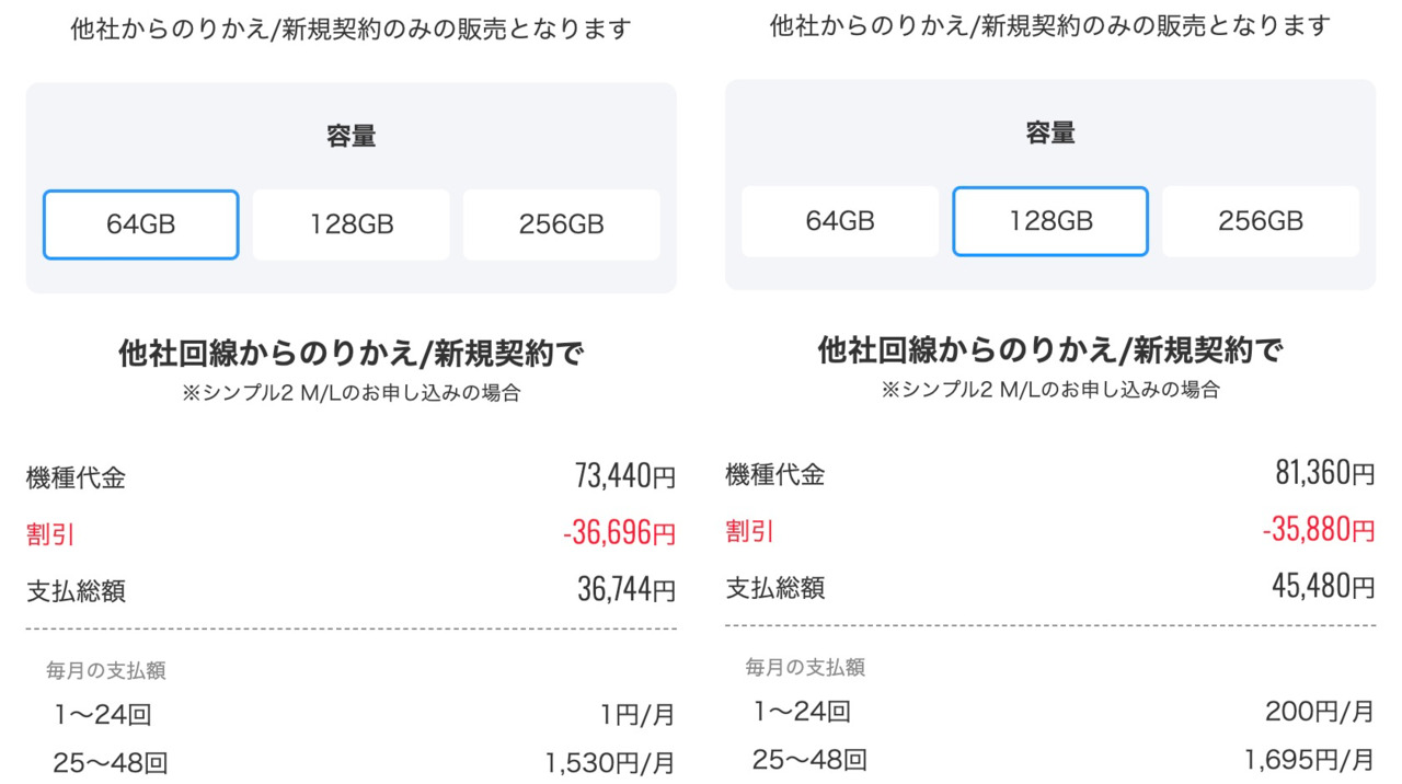 ワイモバイルのiPhone SE第三世代の価格
